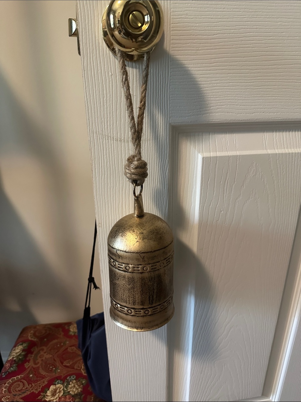 Antique-Style Hanging Decorative Bell in Gold